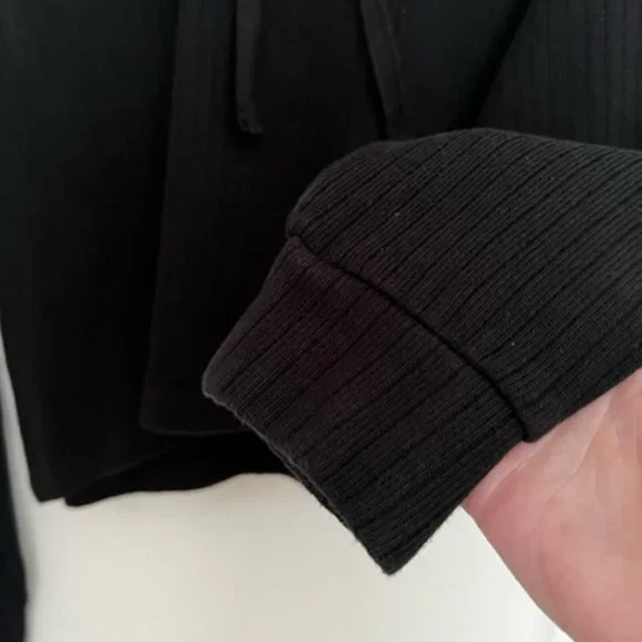 CLEARANCE Nike Black Hooded Ribbed Sweatshirt - Picture 6 of 12